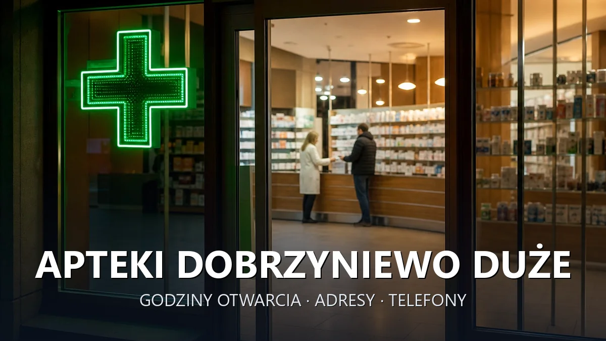Apteki Dobrzyniewo Duże, powiat białostocki - adresy, telefony, godziny otwarcia