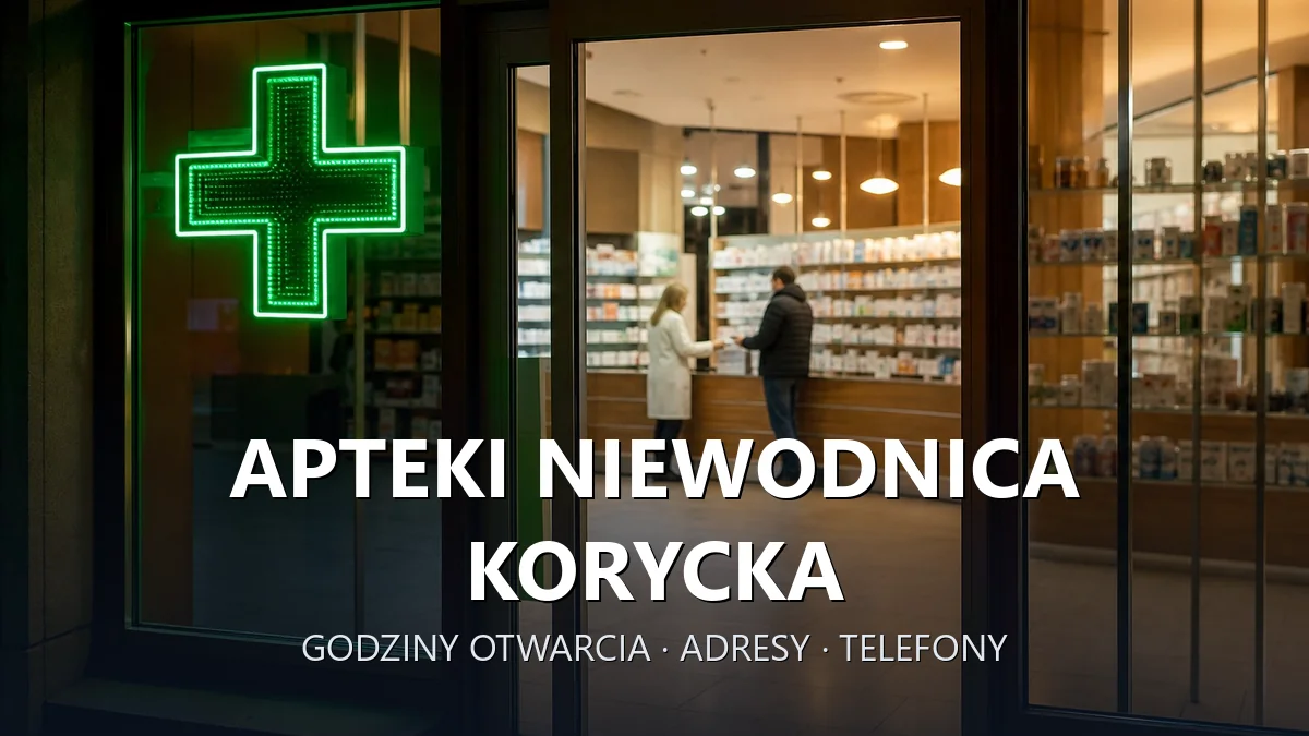 Apteki Niewodnica Korycka, gmina Turośń Kościelna, powiat białostocki - adresy, telefony, godziny otwarcia
