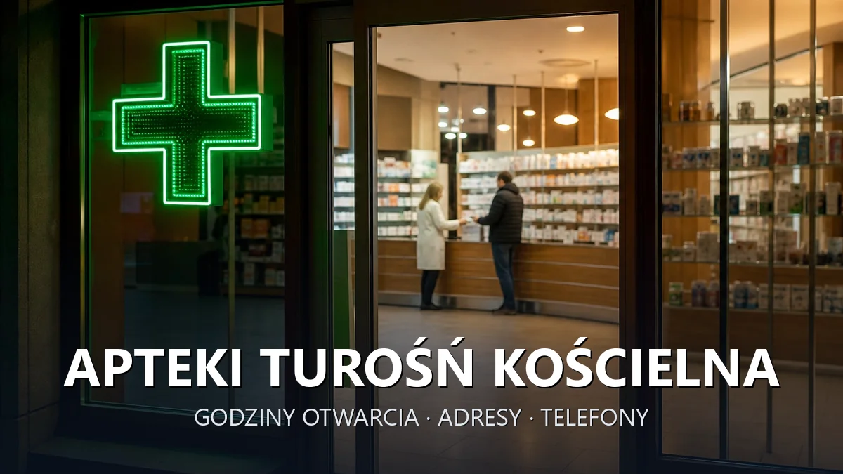 Apteki Turośń Kościelna, powiat białostocki - adresy, telefony, godziny otwarcia