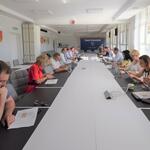 Spotkanie dotyczące Programu Przebudowy Dróg Powiatowych - sala konferencyjna Starostwa.