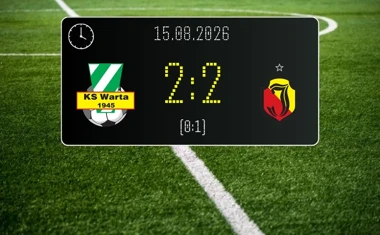[PIŁKA NOŻNA] Warta Sieradz – Jagiellonia Białystok II 2:2. Goście wypuścili zwycięstwo w końcówce Betclic 3. Ligi Grupy I