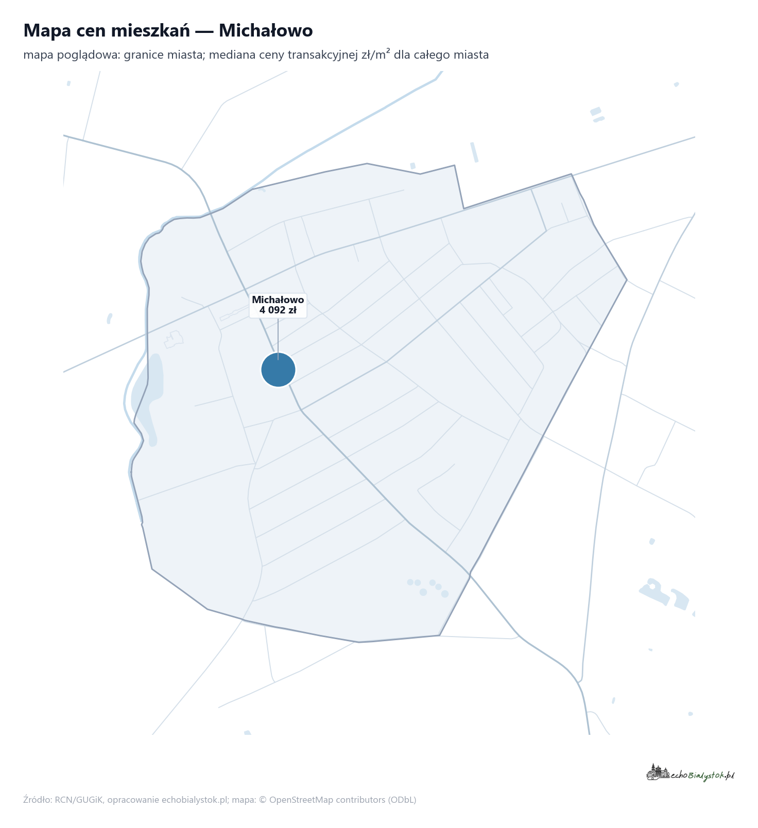 Mapa cen mieszkań - Michałowo
