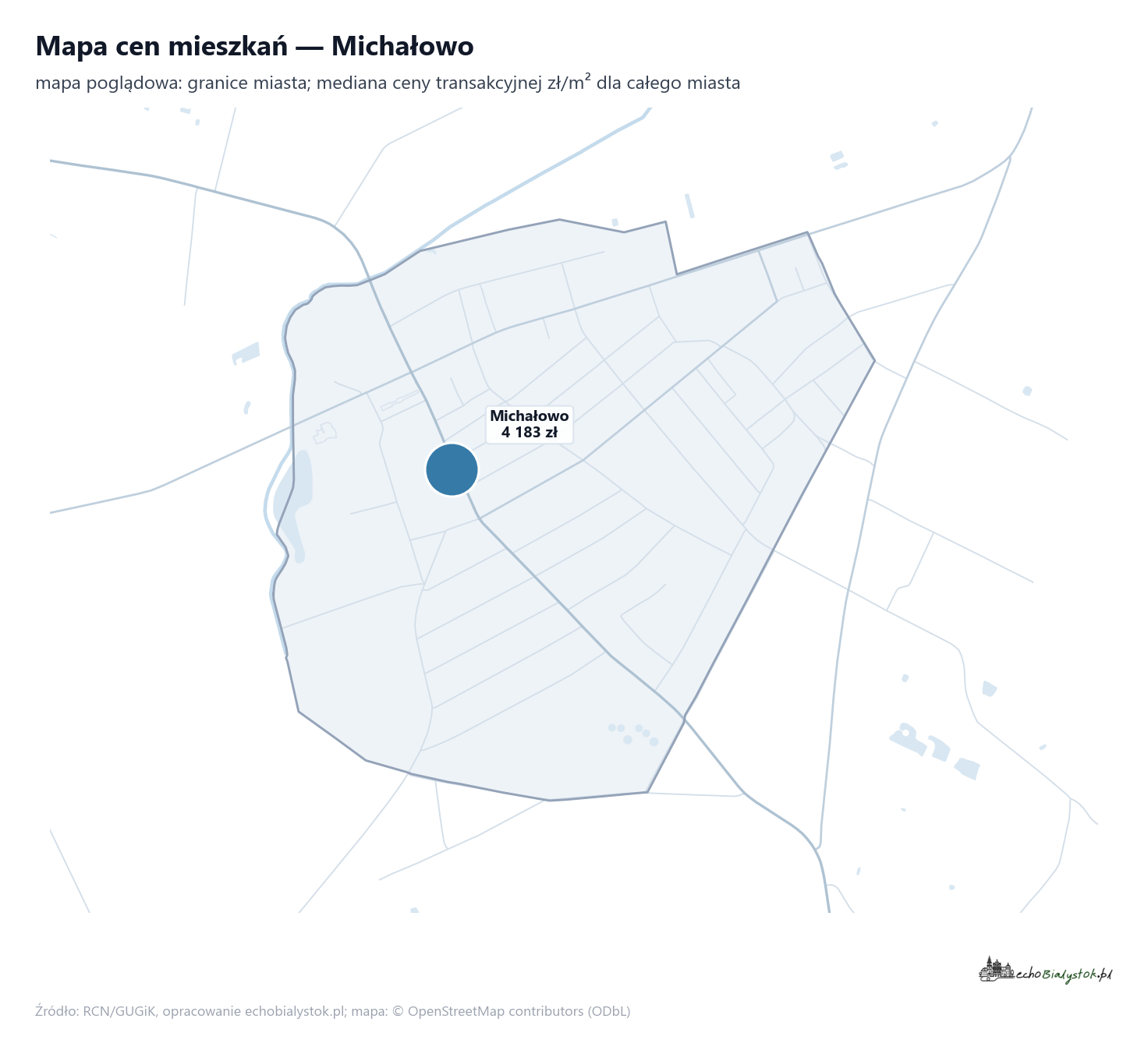 Mapa cen mieszkań - Michałowo