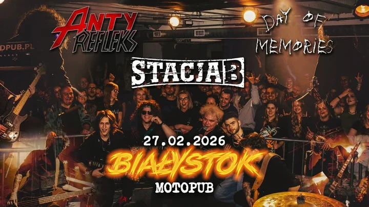 Grafika promocyjna wydarzenia AntyRefleks + Stacja B + Day of Memories — koncert w Białymstoku