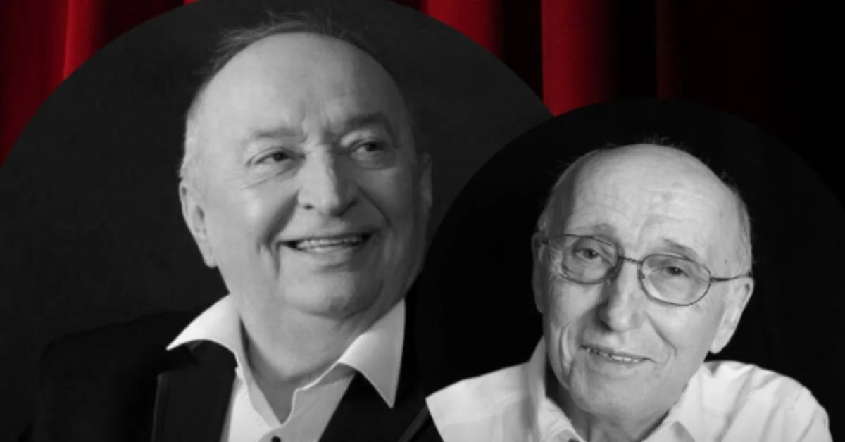 Obrazek przedstawia grafikę promocyjną wydarzenia Recital Bohdana Łazuki z akompaniamentem Czesława Majewskiego w Białymstoku