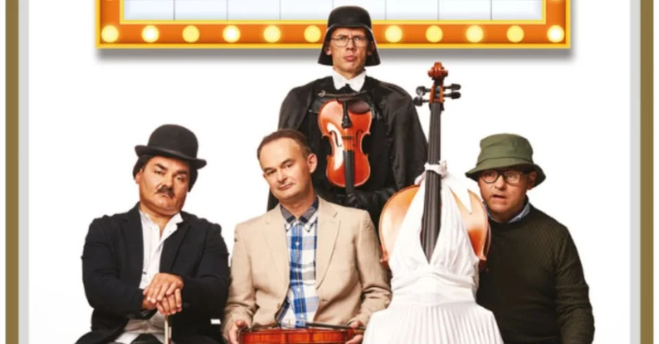 Obrazek przedstawia grafikę promocyjną wydarzenia Koncert Grupy MoCarta z muzyką filmową w Białymstoku