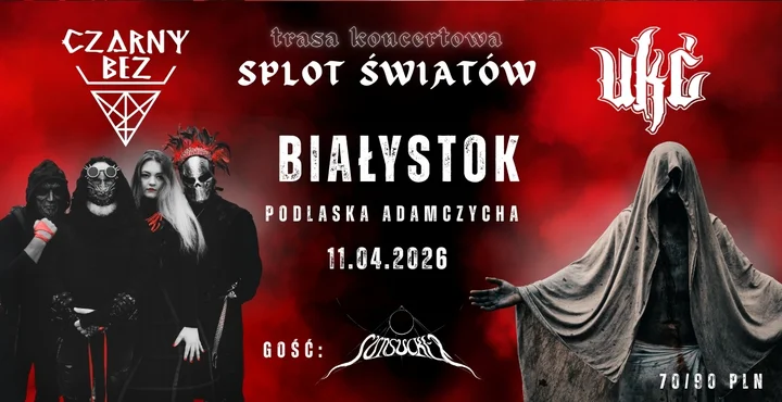 Grafika promocyjna wydarzenia Splot Światów: Czarny Bez & UKĆ + Sunsucker w Białymstoku