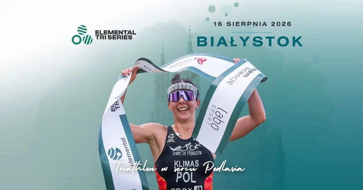Grafika promocyjna wydarzenia Elemental Tri Series Białystok 2026