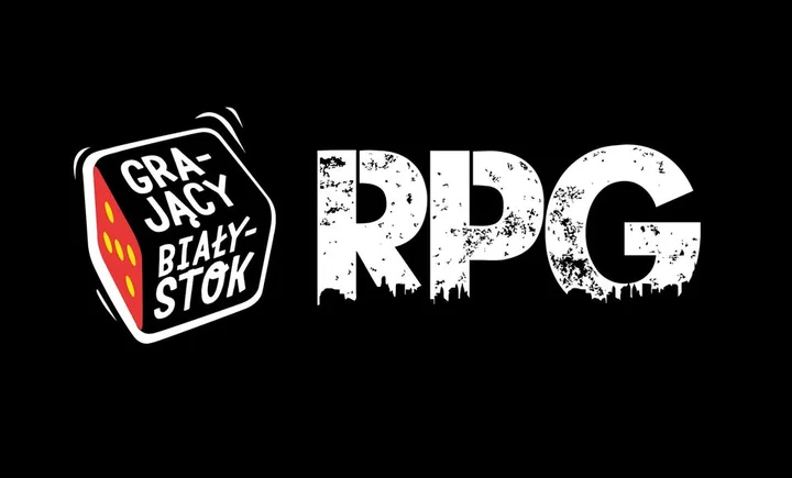 Grafika promocyjna wydarzenia Grający Białystok RPG — cotygodniowe spotkania z grami fabularnymi