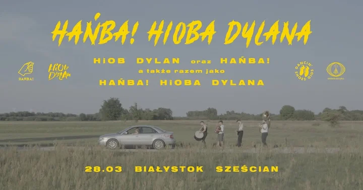 Grafika promocyjna wydarzenia Hańba! Hioba Dylana — koncert w Białymstoku, 28 marca 2026