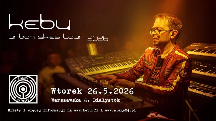 Grafika promocyjna wydarzenia Kebu — Urban Skies Tour 2026 w Białymstoku