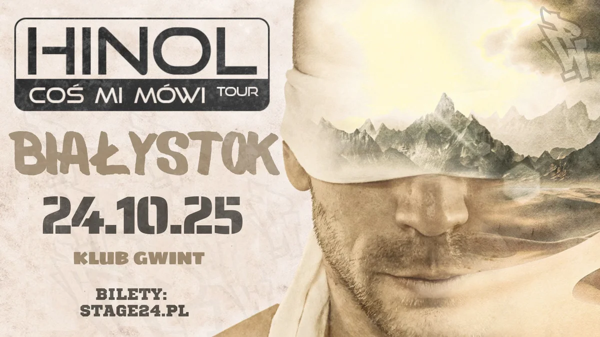 Grafika promocyjna wydarzenia Koncert Hinola w Białymstoku – trasa „Coś mi mówi”