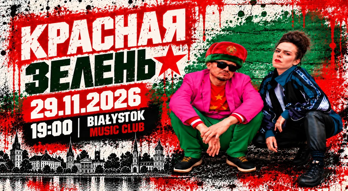 Grafika promocyjna wydarzenia Красная Зелень Białystok: satyra na żywo