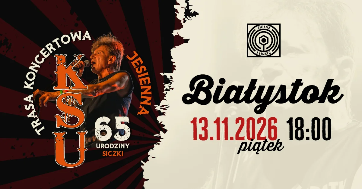 Grafika promocyjna wydarzenia KSU - Białystok - Zmiana Klimatu: koncert