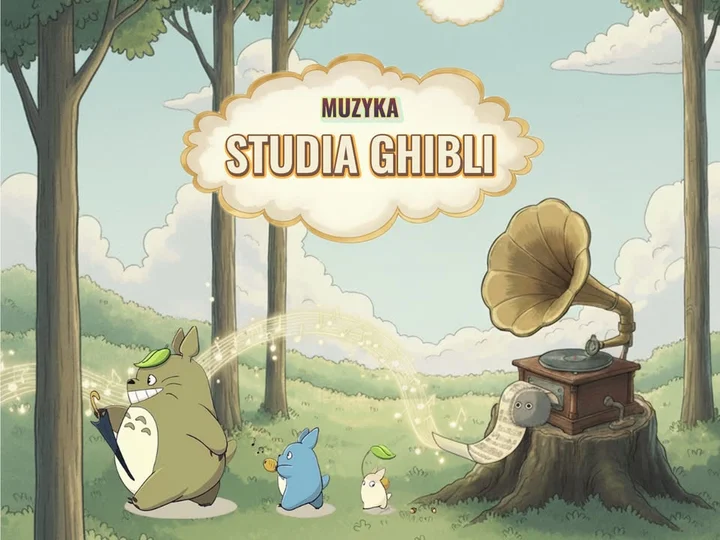 Grafika promocyjna wydarzenia Muzyka Studia Ghibli – Białystok: koncert kwartetu smyczkowego z fortepianem