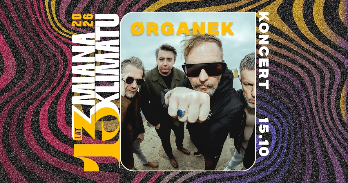 Grafika promocyjna wydarzenia Ørganek koncert w Białymstoku