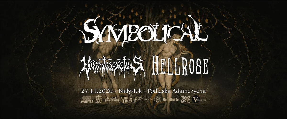 Grafika promocyjna wydarzenia Ritual of Lament: SYMBOLICAL VOMITVSANCTVS HELLROSE (BIAŁYSTOK CHAPTER) – mroczny koncert deathmetalowy