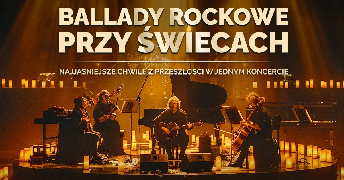 Grafika promocyjna wydarzenia Rockowe ballady w wyjątkowej atmosferze świec w Białymstoku