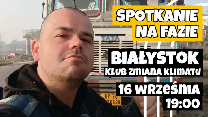 Obrazek przedstawia grafikę promocyjną wydarzenia Spotkanie autorskie i prelekcja w Białymstoku