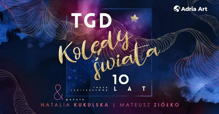 Grafika promocyjna wydarzenia TGD Kolędy Świata – 10 lat w Białymstoku