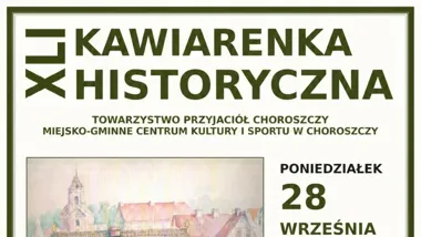 Grafika promocyjna wydarzenia 41. Kawiarenka Historyczna „Żydzi w Choroszczy”
