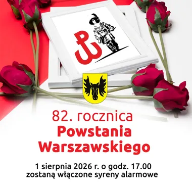Grafika promocyjna wydarzenia 82. rocznica Powstania Warszawskiego – włączenie syren alarmowych