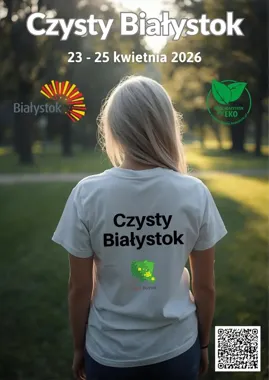 Grafika promocyjna wydarzenia Akcja Czysty Białystok 2026: wspólne sprzątanie miasta i ekologiczny piknik