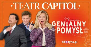 Grafika promocyjna wydarzenia Genialny pomysł — jedna farsy, mnóstwo sobowtórów w Białymstoku