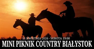 Grafika promocyjna wydarzenia MINI PIKNIK COUNTRY BIAŁYSTOK — koncerty, taniec i kapelusze