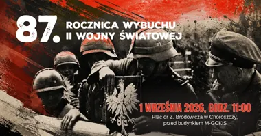 Grafika promocyjna wydarzenia Obchody 87. rocznicy wybuchu II wojny światowej