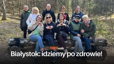 Grafika promocyjna wydarzenia Power Walk w Białymstoku: spacer po zdrowie przy Lesie Pietrasze