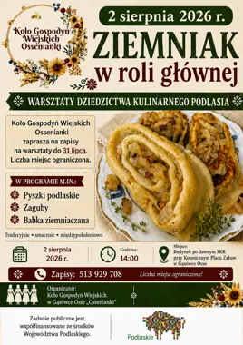 Grafika promocyjna wydarzenia Warsztaty pn. Ziemniak w roli głównej