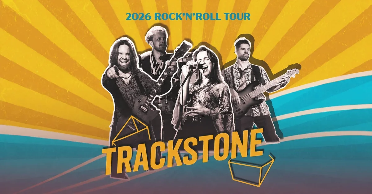 Grafika promocyjna wydarzenia Trackstone Białystok – koncert rockowy