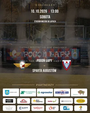 Pogoń Łapy chce przerwać serię. W sobotę mecz ze Spartą Augustów