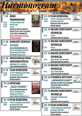 Kino, koncert Cochise i spektakl. Dom Kultury w Łapach ma pełny październik