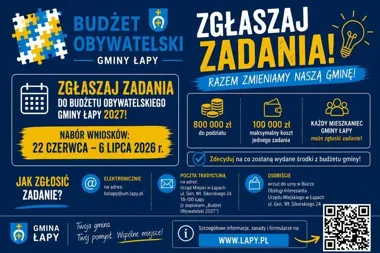 W Łapach rusza budżet obywatelski. 800 tys. zł na pomysły mieszkańców