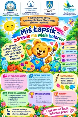Miś Łapsik z podwójnym patronatem. Jubileuszowy finał już w listopadzie
