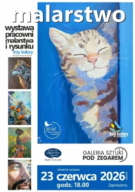 Obrazy z pracowni Trzy Kolory trafią do Galerii Pod Zegarem w Łapach