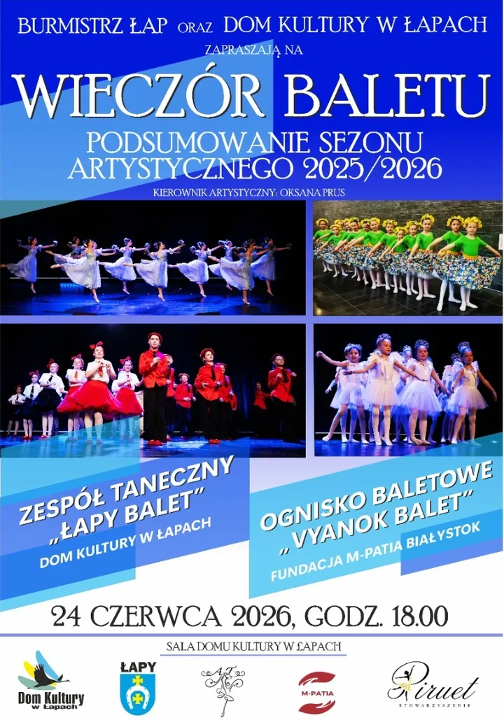 Baletowy wieczór w Łapach zamknie sezon młodych tancerzy