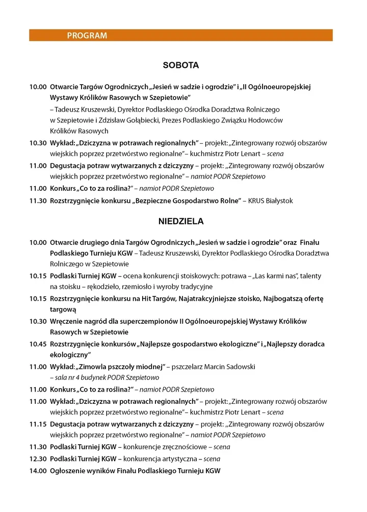 Ogrodnicze zakupy, finał KGW i króliki rasowe. Taki weekend w Szepietowie