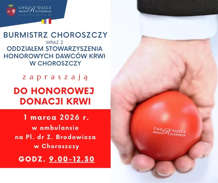 Ambulans z krwią na Pl. dr Z. Brodowicza – mieszkańcy Choroszczy mogą oddać krew