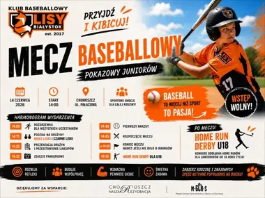 Baseball juniorów zagra w Choroszczy. Po meczu ruszy konkurs dalekich uderzeń