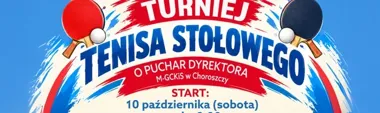 Młodzi i dorośli przy stołach. Turniej tenisa stołowego w Choroszczy