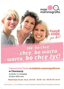 W Choroszczy stanie mammobus. Badanie trwa chwilę, a może dać spokój na lata