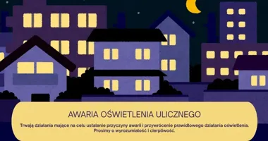 Silny wiatr wyłączył część ulicznego oświetlenia w gminie Czarna Białostocka