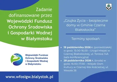 Dwa spotkania i bezpłatne czujki czadu w gminie Czarna Białostocka