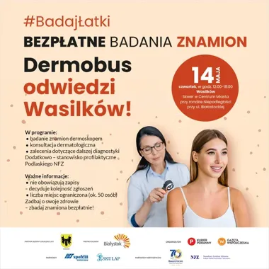 Dermobus stanie w centrum Wasilkowa. Bezpłatne badania znamion już wkrótce