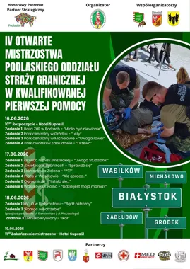 Straż Graniczna ćwiczy pierwszą pomoc. Utrudnienia przy ul. Polnej w Wasilkowie