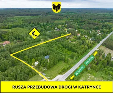 Przebudowa drogi w Katrynce już się zaczęła. Będzie chodnik i oświetlenie
