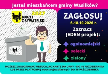 17 projektów do wyboru. Ruszyło głosowanie na budżet Wasilkowa